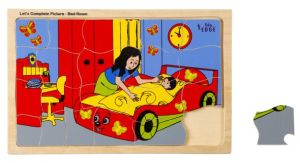 LET'S COMPLETE PICTURE BEDROOM Educational puzzle Toys