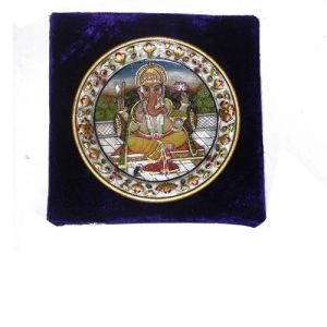 Lord Ganesh Marble Plate