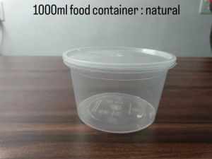1000 ml Transparent Reusable Plastic Food Container