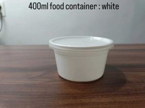 400 ml White Reusable Plastic Food Container