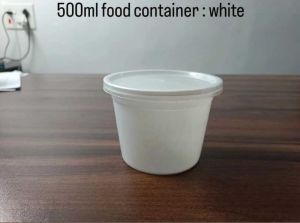 500 ml White Reusable Plastic Food Container
