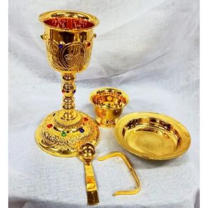 Golden Chalice Paten Set