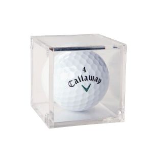 6 PACK OF GOLF BALL CLEAR SQUARE DISPLAY CASES