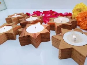 Wooden Star Candle