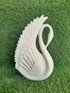 Marble Swan Bird Sculpture