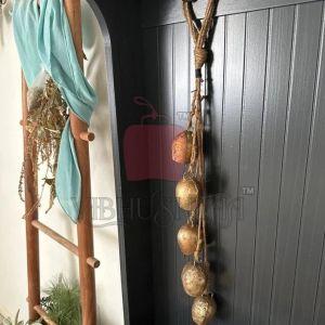 Five Beautiful Mongolian Bells on a Rope/5 Bell Chime/Garden Decor
