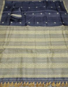 Ready To Wear Pure Assam Handloom- Tussar Silk Silkmarked Saree
