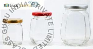 Crown Honey Glass Jar