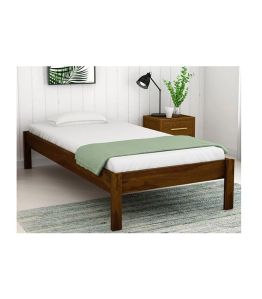Solid Wood Single Size Bed Without Storage