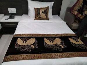 embroidered bed runner