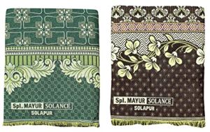 Solapuri Mayur Pankh Double Bed Blanket