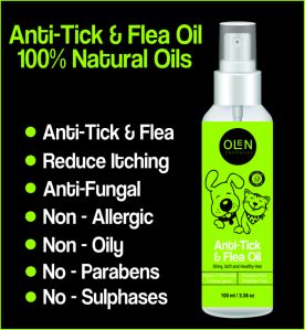 dog anti-tick flea oil spray