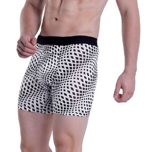 Black &amp;amp; White Checks Printed Underwear Boxer