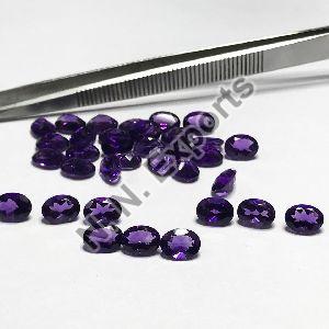 Natural African Amethyst Faceted Oval Loose Gemstones