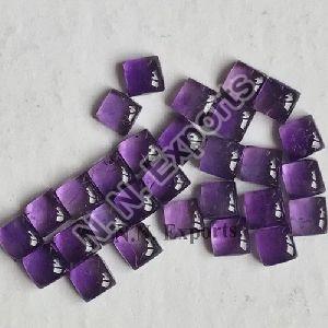 Natural African Amethyst Square Cabochons Loose Gemstones