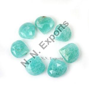 Natural Amazonite Faceted Heart Loose Gemstones