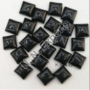 Natural Black Onyx Square Cabochons Loose Gemstones