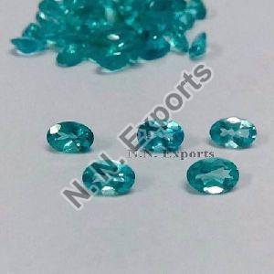 Natural Blue Apatite Faceted Oval Loose Gemstones