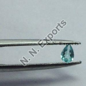 Natural Blue Apatite Faceted Pear Loose Gemstones
