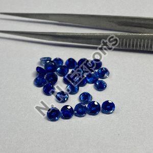 Natural Blue Kyanite Faceted Round Loose Gemstones