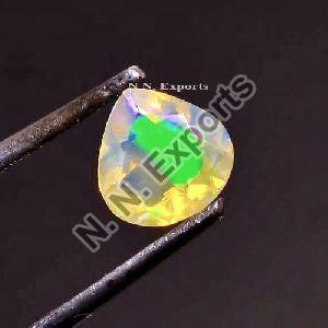 Natural Ethiopian Opal Faceted Heart Gemstones