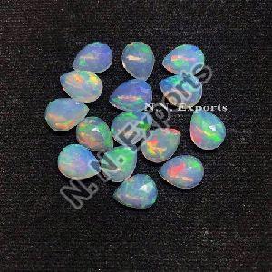 Natural Ethiopian Opal Pear Cabochons Loose Gemstones