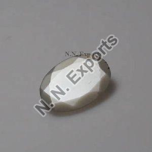 Natural Grey Moonstone Faceted Oval Loose Gemstone