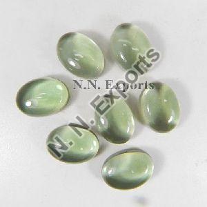 Natural Green Amethyst Oval Cabochons Loose Gemstones