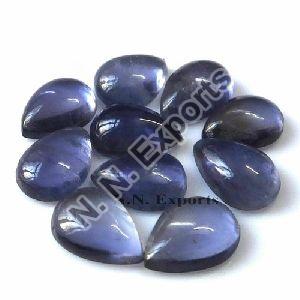 Natural Iolite Pear Cabochons Loose Gemstones