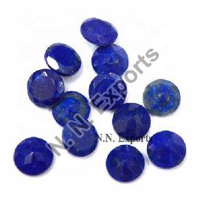 Natural Lapis Lazuli Faceted Round Loose Gemstone