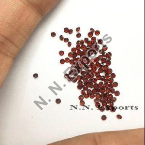 Natural Mozambique Red Garnet Round Faceted Loose Gemstones