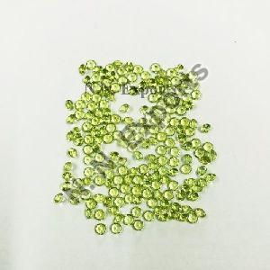 Natural Peridot Faceted Round Loose Gemstones