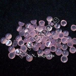 Natural Pink Chalcedony Round Cabochons Loose Gemstones