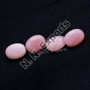 Natural Pink Opal Faceted Oval Loose Gemstones