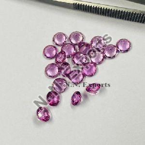 Natural Pink Topaz Faceted Round Loose Gemstones