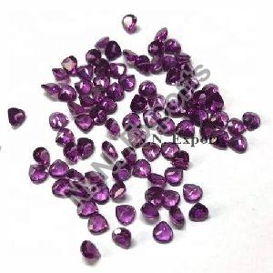 Natural Rhodolite Garnet Faceted Heart Loose Gemstones