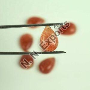 Natural Sunstone Pear Cabochons Loose Gemstones