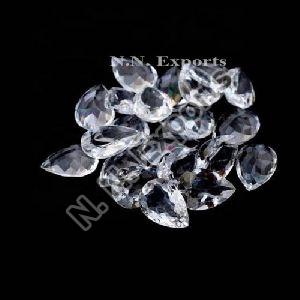 Natural White Topaz Faceted Pear Loose Gemstones