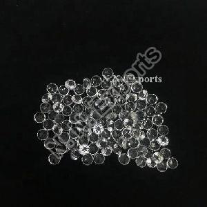 Natural White Topaz Faceted Round Loose Gemstone