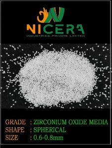 0.6-0.8mm Yttrium Stabilized Zirconium Oxide Beads