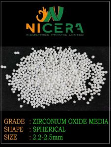 2.2-2.5mm Yttrium Stabilized Zirconium Oxide Beads