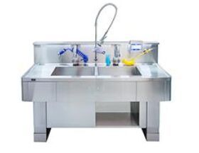 Stainless Steel Double Sink Wash Station