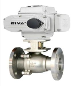 Electric Actuator Operated 2 Way 2 Piece Ball Valve Flanged End