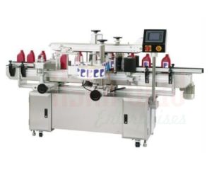 Automatic Flat Bottle Front and Back Side Sticker Labeling Machine