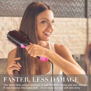 2 IN 1 HAIR DRYER ROTATING STRAIGHTENER &amp; CURLY COMB