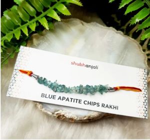 Blue Apatite Chips Rakhi