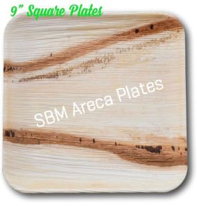 9 Inch Square Areca Leaf Plate