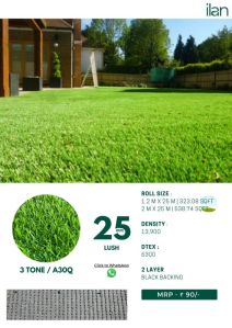 25 mm lush artificial grass