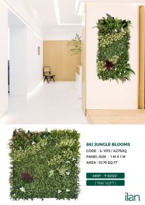 Jungle Blooms Green Wall