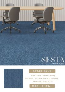 space blue carpet tiles